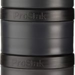 Pote de armazenamento BlenderBottle ProStak Twist n' Lock Expansion, pacote com 3, preto