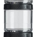 Pote para alimentos BlenderBottle GoStak, preto/transparente, pacote com 4