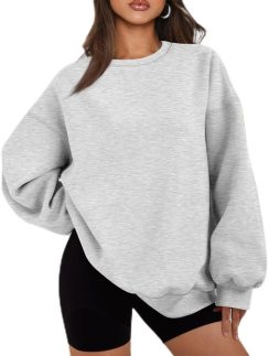 Pulôver feminino de lã extragrande, suéter de gola redonda, macio e confortável para o inverno