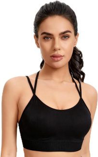 Roupa íntima esportiva feminina, costas cruzadas, ioga, corrida, atividades físicas, atividades físicas, treinamento de pilates, sutiã nas costas