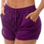 Short Feminino Esportivo Fitness Com Bolso Moda Praia Fristyle