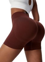 Shorts femininos de ioga com controle de barriga de cintura alta – Shorts de treino de compressão sem costura com design exclusivo tie-dye