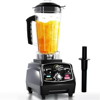 WantJoin Liquidificador profissional, liquidificador de bancada, liquidificador para cozinha Max 1800W liquidificador doméstico e comercial de alta potência com temporizador, máquina de vitaminas 2200ml para esmagar gelo, sobremesa congelada, sopa, peixe