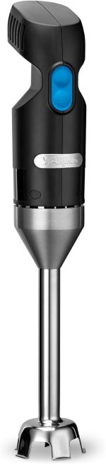 Waring Liquidificador portátil de imersão em bastão leve Quik Stix comercial, eixo selado fixo de 18 cm, lâmina de aço, 2 velocidades, nível profissional de serviço alimentício de restaurante, 9,5