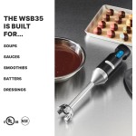 Waring Liquidificador portátil de imersão em bastão leve Quik Stix comercial, eixo selado fixo de 18 cm, lâmina de aço, 2 velocidades, nível profissional de serviço alimentício de restaurante, 9,5 - Imagem 2