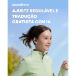 soundcore AeroFit 2 da Anker, Fone De Ouvido Bluetooth 5.4, Open-Ear, Tradução em Tempo Real, 4 Posições Ajustáveis, Graves 2x Potentes, Hi-Res, IA Chamadas, 42H, Carregamento Sem Fio, IP55, Preto - Imagem 2