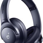 soundcore Q20i da Anker, Fone de Ouvido Bluetooth com Cancelamento de Ruído Híbrido Ativo, Headphone Sem Fio, 60h Bateria, Áudio Hi-Res, Graves Potentes, App Personalização, Modo Transparência, Azul