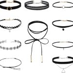 01 Gargantilha Colar Chocker Cordão Bijoux Colar Preto