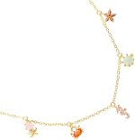 1 gargantilha elegante de clavícula de praia com zircônia colorida de animal marinho delicado para festas e eventos