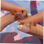 1 gargantilha elegante de clavícula de praia com zircônia colorida de animal marinho delicado para festas e eventos - Imagem 2