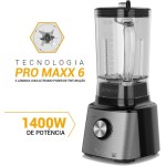 Liquidificador Philco PLQ2100PI 12 + Turbo 3L 1400W 127V - Imagem 8