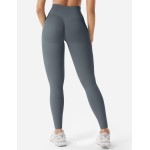 Calça legging feminina com cintura cruzada e cintura cruzada para levantamento de bumbum - Imagem 5