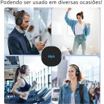 Fone de Ouvido Bluetooth 5.3 Para Jogos Studio Academia Entreterimento Prata Sem Fio C/Microfone TWS Compatibilidade Universal Redução de Ruido Homologado Anatel Original E&A (Prata) - Imagem 6
