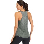 Regata feminina sem mangas para treino, ajuste solto, secagem rápida, ioga, costas nadadoras, camiseta de corrida - Imagem 4