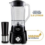 Liquidificador Britânia 900W 2.65L Diamante 800 com Filtro e 4 Velocidades Preto 127V - Imagem 6