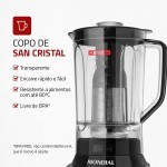 MONDIAL Liquidificador Turbo, Preto/Inox, 1200W, 220V - L-1200 BI - Imagem 3