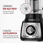 MONDIAL Liquidificador Turbo, Preto/Inox, 1200W, 220V - L-1200 BI - Imagem 6