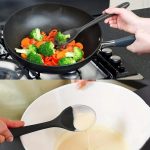 2 colheres grandes de silicone para cozinhar 27 cm, colher de cozinha resistente ao calor, antiaderente, utensílios de cozinha de silicone premium para mexer, pode ir à lava-louças - Imagem 3