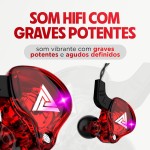 Fone de Ouvido AK6 Intra-Auricular, Driver Dinâmico de 10mm, Graves Potentes e Cabo Fixo – Perfeito para Músicos e Gamers - Imagem 5