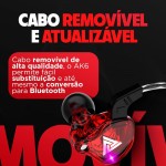 Fone de Ouvido AK6 Intra-Auricular, Driver Dinâmico de 10mm, Graves Potentes e Cabo Fixo – Perfeito para Músicos e Gamers - Imagem 7