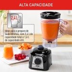 Liquidificador Arno Power Mix 700W LQ19, Preto, Jarra de 2,4L, 4 Lâminas AFIAMAX 18% Mais Afiadas, 3 Velocidades, Alta Durabilidade e Desempenho Superior, 110V - Imagem 3