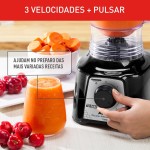 Liquidificador Arno Power Mix 700W LQ19, Preto, Jarra de 2,4L, 4 Lâminas AFIAMAX 18% Mais Afiadas, 3 Velocidades, Alta Durabilidade e Desempenho Superior, 110V - Imagem 4