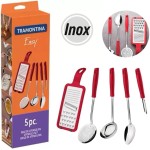 Jogo Utensilios Inox 5 peças Easy Vermelho - Tramontina - Imagem 2