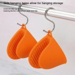 Utensílios de cozinha com clipe de prato para assar em casa, forno de silicone universal, dois dedos, clipe de mão, 2 peças, laranja - Imagem 4