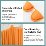Utensílios de cozinha com clipe de prato para assar em casa, forno de silicone universal, dois dedos, clipe de mão, 2 peças, laranja - Imagem 5