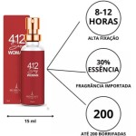 Perfume de Bolsa Feminino 412 SEXY WOMAN 15ml Moments Paris Maravilhosa Fragrância Floral Oriental Parfun Longa Duração Alta FIxação EDP Spray Noite Mulher Sofisticada e Sensual - Imagem 8