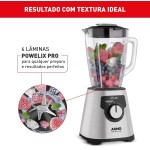 Liquidificador Arno Ultraforce 1400W LN92, Inox, com 6 Lâminas Powelix Pro, Jarra de Vidro de 2.2L, Resistente a Choque Térmico e Tecnologia Limpa Fácil, 110V - Imagem 5