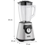 Liquidificador Arno Ultraforce 1400W LN92, Inox, com 6 Lâminas Powelix Pro, Jarra de Vidro de 2.2L, Resistente a Choque Térmico e Tecnologia Limpa Fácil, 110V - Imagem 7