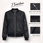 Jaqueta feminina bomber casual com zíper, leve, corta-vento com bolsos, cor lisa, P-2GG - Imagem 6
