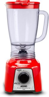 Liquidificador Arno Power Mix 700W LQ18, Vermelho, Jarra de 2,4L, 4 Lâminas AFIAMAX 18% Mais Afiadas, 3 Velocidades, Alta Durabilidade e Desempenho Superior, 110V