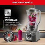 Liquidificador Arno Powermax 1400W XXL LN87, Cinza Esverdeado, com 6 Lâminas Powelix Pro, Copo de 2.25L, Tecnologia Autolock Anti Vazamento e Limpeza Fácil, 110V - Imagem 4