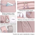Mochila Feminina Bolsa Escolar Impermeável Para Notebook 15,6 Polegadas- Mochila Casual Grande de Nylon-Mochila para Viagem-VANOVA - Imagem 6