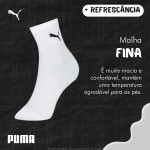 Kit 03 Pares Meia Cano Médio Puma Respirável Feminina - Imagem 4