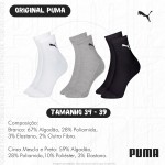 Kit 03 Pares Meia Cano Médio Puma Respirável Feminina - Imagem 6