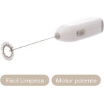 LYOR - Mini Mixer Misturador Elétrico para Bebidas - Inox e Plástico Branco - Eficiente e Compacto para Batidas e Misturas Rápidas - Imagem 3