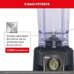 Liquidificador Arno Power Max Autolock 2200W LN82, Cinza Chumbo, com 6 Lâminas Powelix Pro, Tecnologia Anti Vazamento, Comfort Control e Limpeza Fácil, 110V - Imagem 3