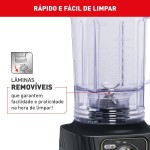 Liquidificador Arno Power Max Autolock 2200W LN82, Cinza Chumbo, com 6 Lâminas Powelix Pro, Tecnologia Anti Vazamento, Comfort Control e Limpeza Fácil, 110V - Imagem 6