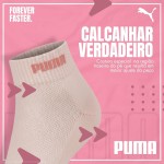 Kit 3 Pares de Meia Puma Feminina Cano Curto Academia Esportiva Original - Imagem 5
