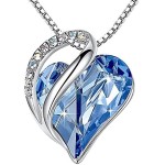 Colar feminino estilo coração simples colar de cristal pingente moda feminina colar corrente acessórios presentes - Imagem 6