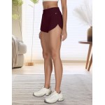Short feminino de treino elástico de secagem rápida para academia, ioga, cintura média, bolsos ocultos, leve - Imagem 4