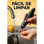 Mini Mixer Portátil USB Recarregável Misturador de Bebidas, Ovos e Leite – 3 Velocidades, 2 Batedores de Aço Inoxidável, Compacto e Leve para Cozinha, Café e Viagem (Preto) - Imagem 6