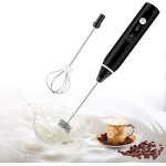 Mini Mixer Portátil USB Recarregável Misturador de Bebidas, Ovos e Leite – 3 Velocidades, 2 Batedores de Aço Inoxidável, Compacto e Leve para Cozinha, Café e Viagem (Preto) - Imagem 8