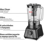 Liquidificador 2,6L Turbo Cinza 1100w-220v 8 Velocidades Multi Home - LQ1112 - Imagem 6