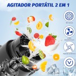 500ml, Conjunto 6 Peças, Liquidificador e Copo 2 em 1, Liquidificador Portatil, Mini, Liquidificadores, Liquidificador Individual - Imagem 3