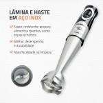 MONDIAL Mixer Turbo Inox, Preto/Inox, 500W, 110V - M-16-BI - Imagem 3