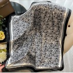 Lenço Xale Echarpe Feminino De Cetim Seda 90x90cm Estampado - Imagem 5